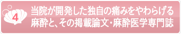 当院が開発した独自の麻酔と
その掲載論文・麻酔医学専門誌
